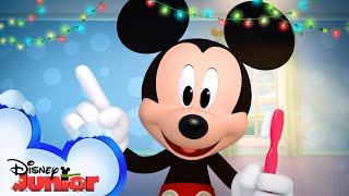 Brush to the Beat for the Holidays 🎉  Music Video  Mickeys Holiday Party  Disney Junior [upl. by Michella]