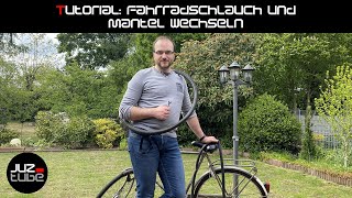 Tutorial Fahrradschlauch und Mantel am Hinterrad wechseln [upl. by Lerud]