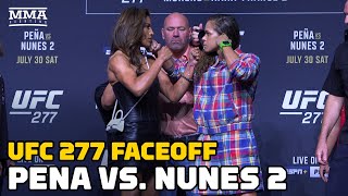 Julianna Pena Amanda Nunes Intense In UFC 277 Faceoff  MMA Fighting [upl. by Mitman517]