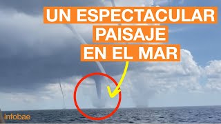 IMPACTANTE REGISTRO DE TROMBAS MARINAS EN MALLORCA [upl. by Sedlik560]