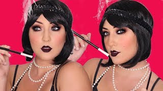 1920s Flapper Makeup  AFORDABLEDRUGSTORE  Glamnanne [upl. by Hacissej235]