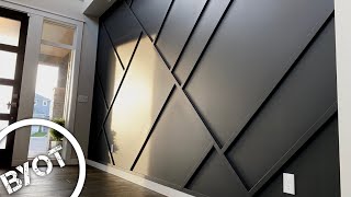 DIY ACCENT WALL  MODERN ACCENT WALL [upl. by Nilekcaj]