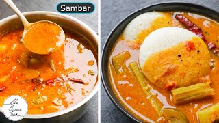 Restaurant Style Sambar Recipe  Sambar for Dosa Idli Vada  The Terrace Kitchen [upl. by Ateinotna]