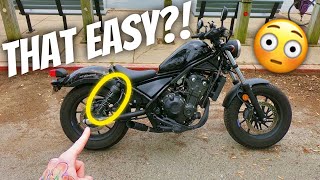 EASY Honda Rebel HowTo Adjusting Your Rear Suspension [upl. by Attah880]