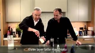 aerolatte  milk frother makes three layer caffè latte macchiato [upl. by Noel]