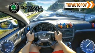 Skoda Octavia mk2 19TDI 77kW 43 4K TEST DRIVE POV  ACCELERATION BRAKES amp ENGINE🔸TopAutoPOV [upl. by Llennoc729]