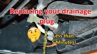 How to Replace Radiator Drainage Plug  Stop the Leak [upl. by Einnhoj]