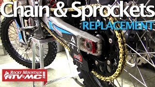 Motorcycle Chain amp Sprockets Replacement [upl. by Eyatnod]