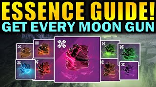 Complete ESSENCE GUIDE  Get EVERY Moon Weapon  ALL Weapon Part Locations  Destiny 2 [upl. by Leiser]