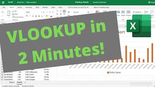 Excel VLOOKUP in 2 minutes [upl. by Columba]