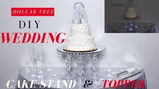 DIY Wedding Cake Stand  Dollar Tree DIY Wedding Decoration [upl. by Nitsyrc576]