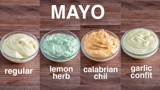 easy HOMEMADE MAYO 4 ways [upl. by Trout]