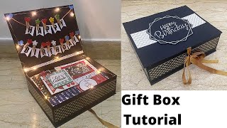 How To Make Hamper Box At Home  Handmade Birthday Gift Ideas  Gift Box Tutorial  Crafteholic [upl. by Allemaj]