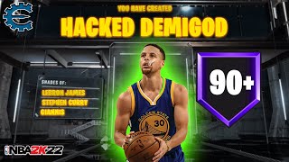 NBA 2K22 HACKED DEMI GOD BUILD MAX STATS  CHEAT ENGINE [upl. by Ahsikar]