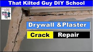 Plaster Crack Repair  Works for Drywall Wall Cracks too [upl. by Ayrad]