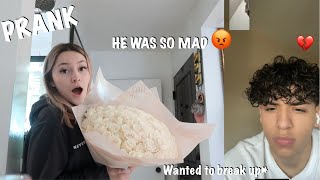 ANOTHER GUY GAVE ME FLOWERS PRANK ON MY BOYFRIEND  HILARIOUS [upl. by Roselin241]