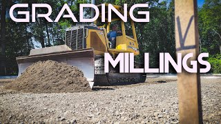 HOW TO GRADE WITH A DOZER  Cat D5K Bulldozer  In Cab  Throwing Down MillingsBulldozer Running [upl. by Ilsa891]