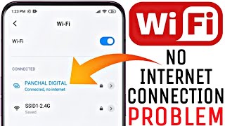 How To Fix WiFi Problem  Connected No Internet  wifi connected but no internet access android [upl. by Wulfe]