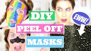 DIY PEEL OFF FACE MASKS You NEED To Try [upl. by Imhsar]