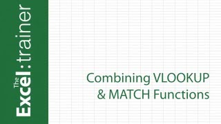 Excel Combining Vlookup and Match Functions [upl. by Connett]