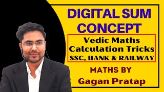 Vedic Maths  Calculation Tricks  DIGITAL SUM CONCEPT BY GAGAN PRATAP SIR for SSC BANK CAT [upl. by Ydiarf203]