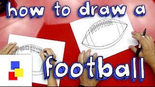 How To Draw A Football American [upl. by Ollehto]