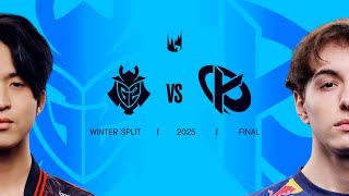 G2 vs KC  2025 LEC Winter Split Playoffs  Split Final [upl. by Anada865]