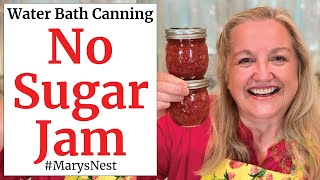 NO SUGAR Strawberry Jam Recipe with StepbyStep Water Bath Canning Tutorial [upl. by Eittak]