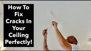 How To Fix Cracks In Your Ceiling Perfectly WATCH [upl. by Hachmann]