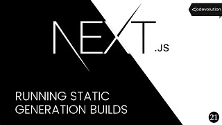 Nextjs Tutorial  21  Running Static Generation Builds [upl. by Baxie440]