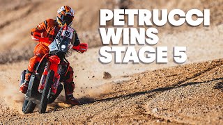 Dakar Rally Stage 5 Highlights Danilo Petrucci Wins The Stage [upl. by Ennayelsel]