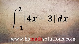 Definite Integral with Absolute Value Example [upl. by Adleme149]