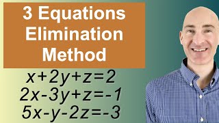 Solving Systems of 3 Equations Elimination [upl. by Paulina]