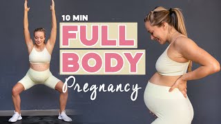 10 MIN Ganzkörper Training FÜR SCHWANGERE  No Equipment  Full Body Pregnancy Workout [upl. by Jenn]