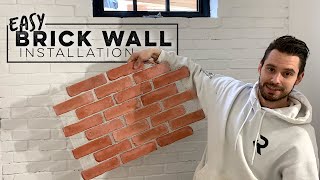 Easy Brick Accent Wall Realistic Faux Brick Veneer [upl. by Kreindler]