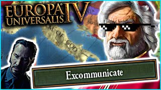 Excommunicating Everyone To Exploit Expansion EU4 Papal States Guide [upl. by Auqinet]