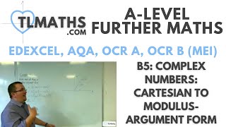 ALevel Further Maths B504 Complex Numbers Cartesian to ModulusArgument Form [upl. by Sirrom]