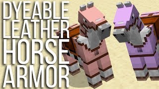 Horse Armor in ANY Color Dyeable Leather Horse Armor in Minecraft [upl. by Boor679]