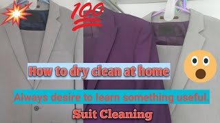 HOW TO DRY CLEAN AT HOME How to wash Mens Suits At Home DryCleaningAtHome [upl. by Landers192]