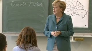 Merkel teaches German history at school [upl. by Nurav]