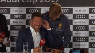 Lost in translation  Klopp helps out Simeone at press conference [upl. by Stephie]