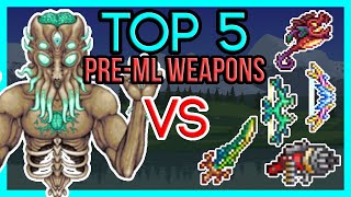 How To Defeat Moon Lord for the First Time Master Mode  Terraria 142 TOP 5 PreML Weapons [upl. by Aldon]