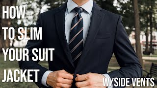 DIY Suit Coat Sliming Tutorial  No More Boxy Suit [upl. by Nnylatsyrk]