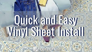 DIY Quick and Easy Vinyl Sheet Install [upl. by Ynottirb145]