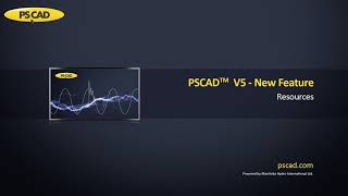 PSCAD V5  New Resources feature [upl. by Cired]