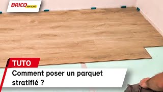 Comment poser un parquet stratifié   Bricomarché [upl. by Dnomso845]