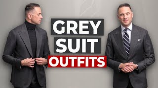 5 STYLISH Grey Suit Combinations  Wedding Business SemiFormal [upl. by Eerac]