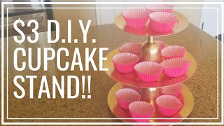 DIY Dollar Tree Cupcake Stand [upl. by Hameean]