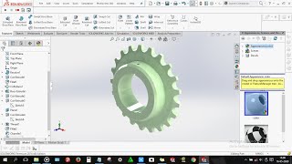 How to design Sprocket in solidworks [upl. by Ybrad]