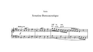 Erik Satie 1917 Sonatine Bureaucratique [upl. by Valida730]